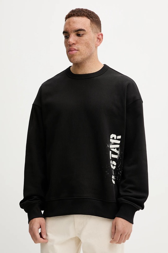 G-Star bluza bawełniana 0 nadruk czarny D27096.E124