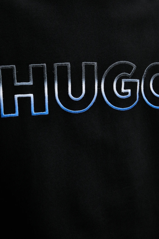 Βαμβακερή μπλούζα Hugo Blue 50549148 μαύρο
