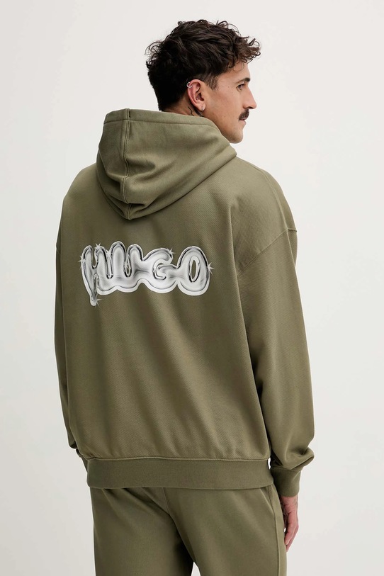 Hugo Blue felpa in cotone con verde 50549212