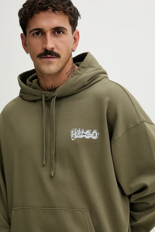 Hugo Blue felpa in cotone verde 50549212