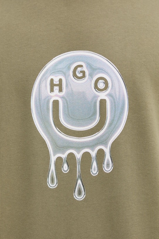 Bombažen pulover Hugo Blue 50549213 zelena