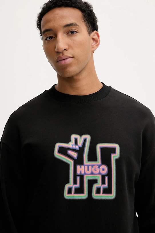 Hugo Blue bluza bawełniana czarny 50549213