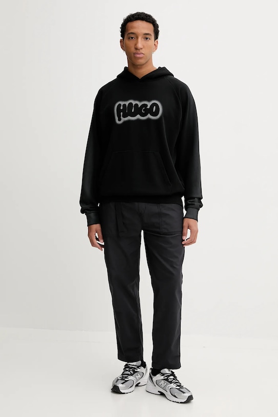 Бавовняна кофта Hugo Blue 50549579 чорний AW25