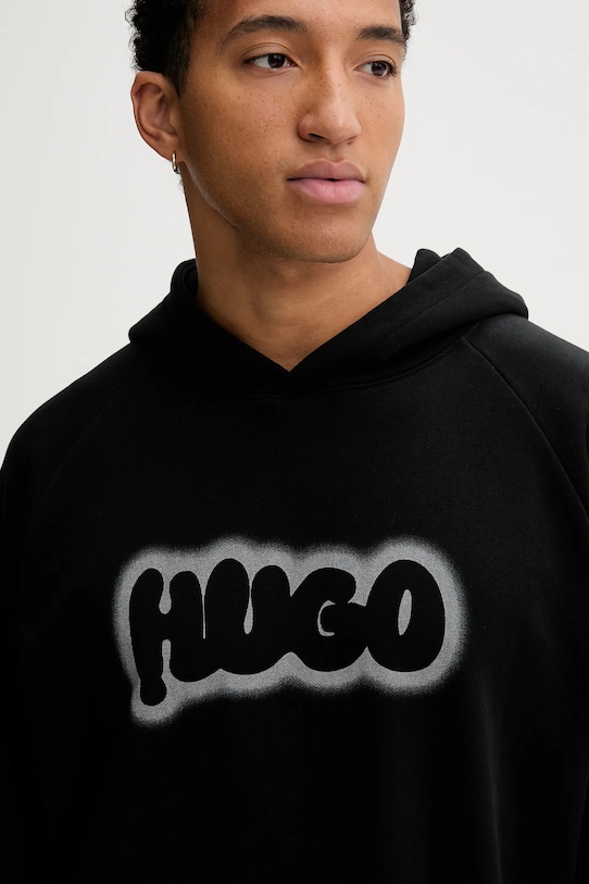 Бавовняна кофта Hugo Blue чорний 50549579