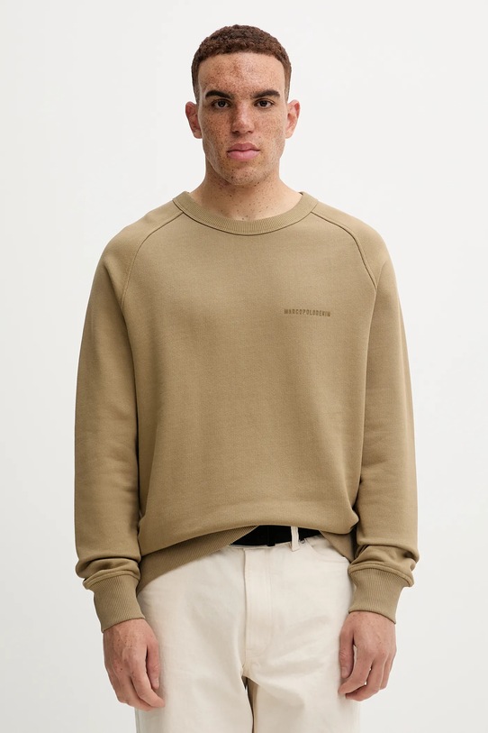 Marc O'Polo bluza bawełniana bawełna zielony 5000007165