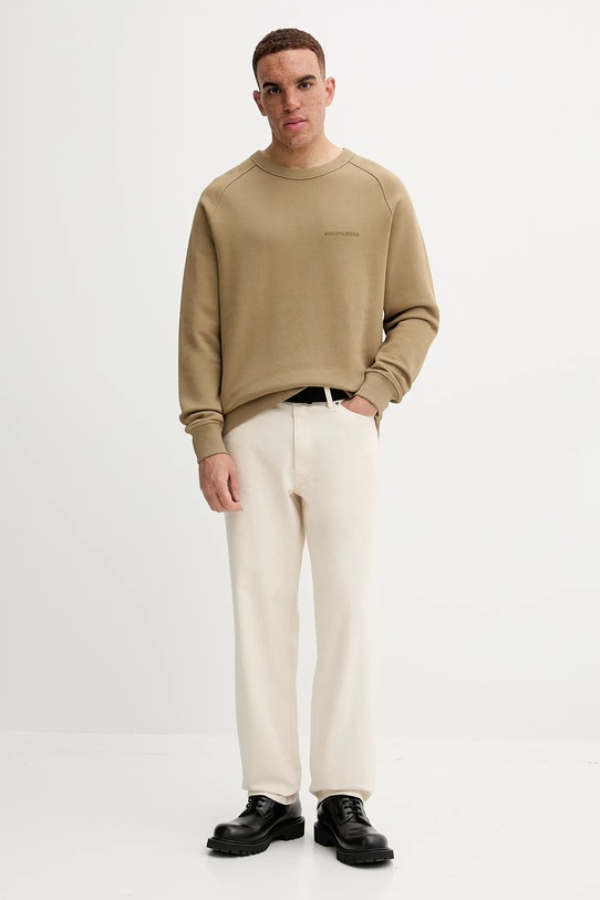 Marc O'Polo bluza bawełniana 5000007165 zielony AW25