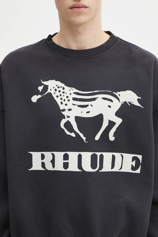 RHUDE bluza bawełniana Dinero czarny RHFW25ST04012