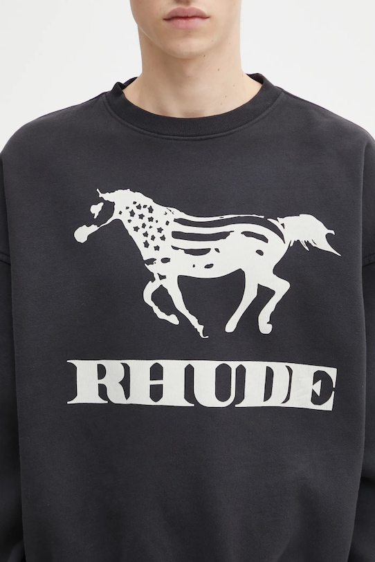Хлопковая кофта RHUDE Dinero чёрный RHFW25ST04012