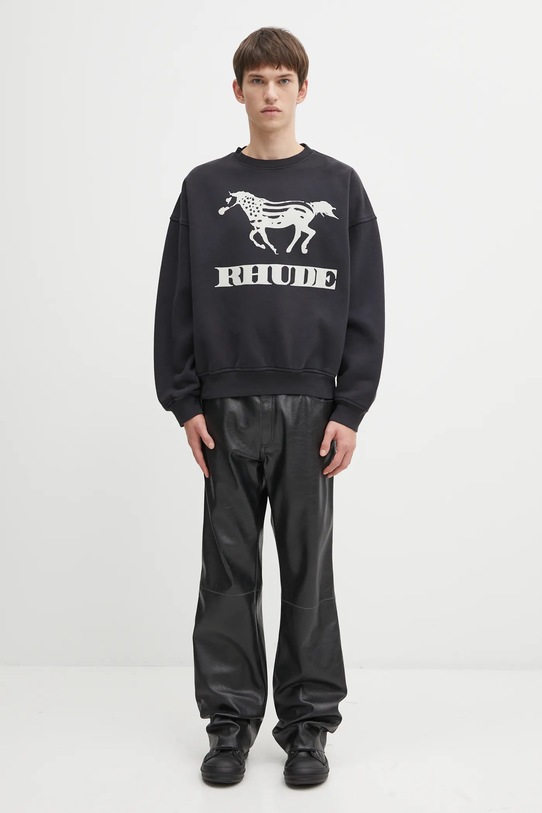 RHUDE bluza bawełniana Dinero RHFW25ST04012 czarny