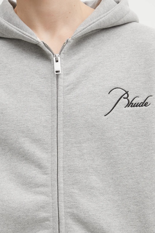 RHUDE bluza Classique side zip szary RHFW25ST04829