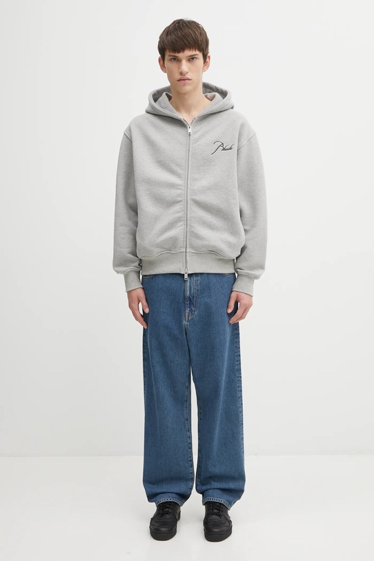 RHUDE bluza Classique side zip RHFW25ST04829 szary