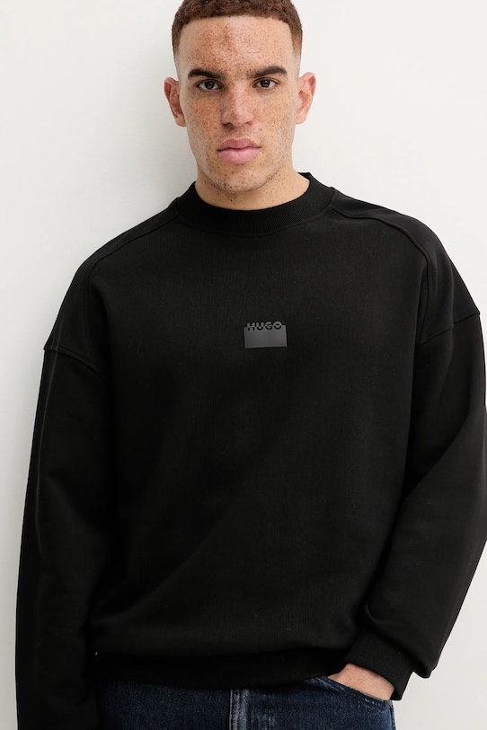 HUGO hanorac de bumbac negru 50546672