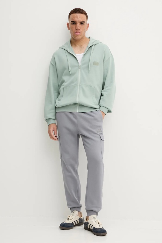 HUGO bluza bawełniana 50546874 zielony AW25