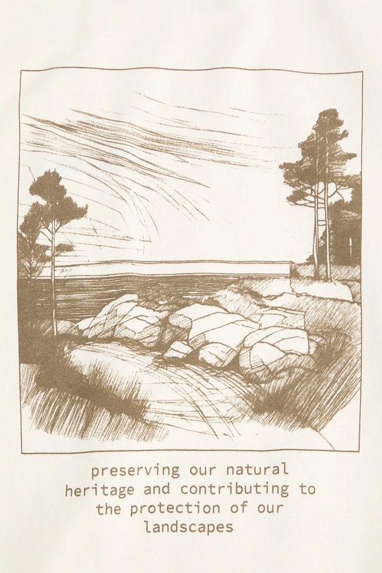 Bavlněná mikina Marc O'Polo 528401054020 béžová