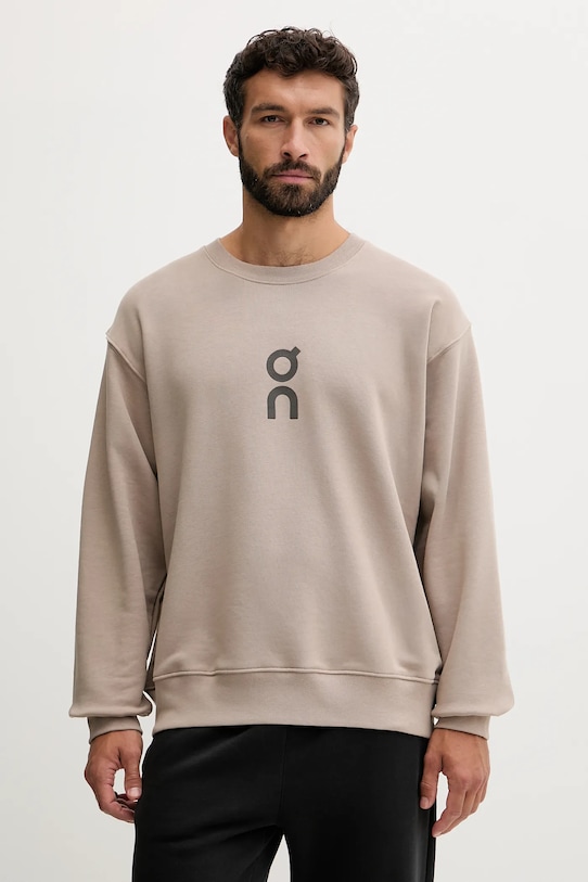 Mikina On Club nášivka béžová 1ME10340603
