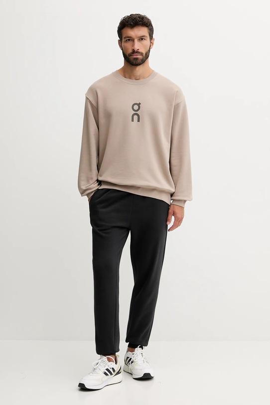 ON running bluza Club 1ME10340603 beżowy AW25