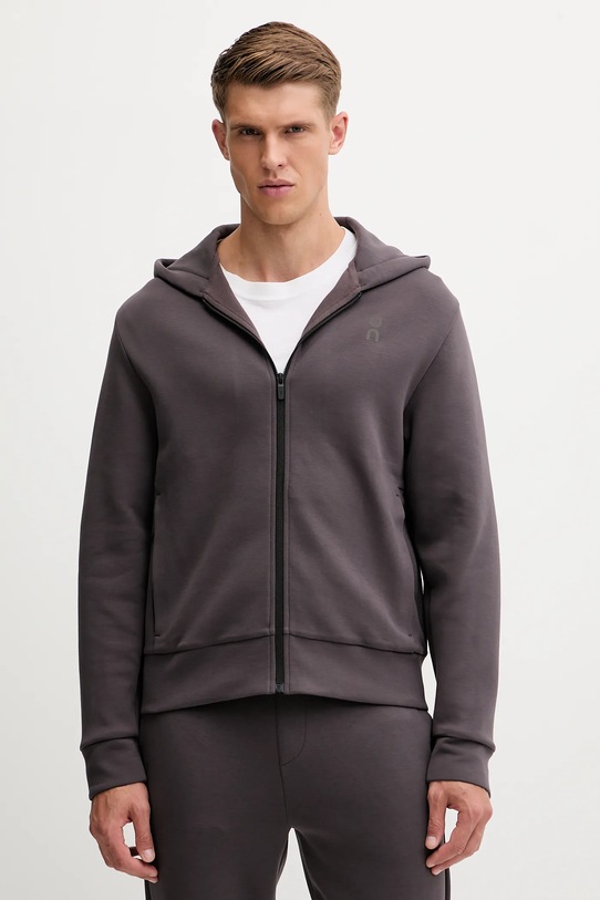 ON running bluza treningowa Focus Tech z kapturem fioletowy 1MF30300569