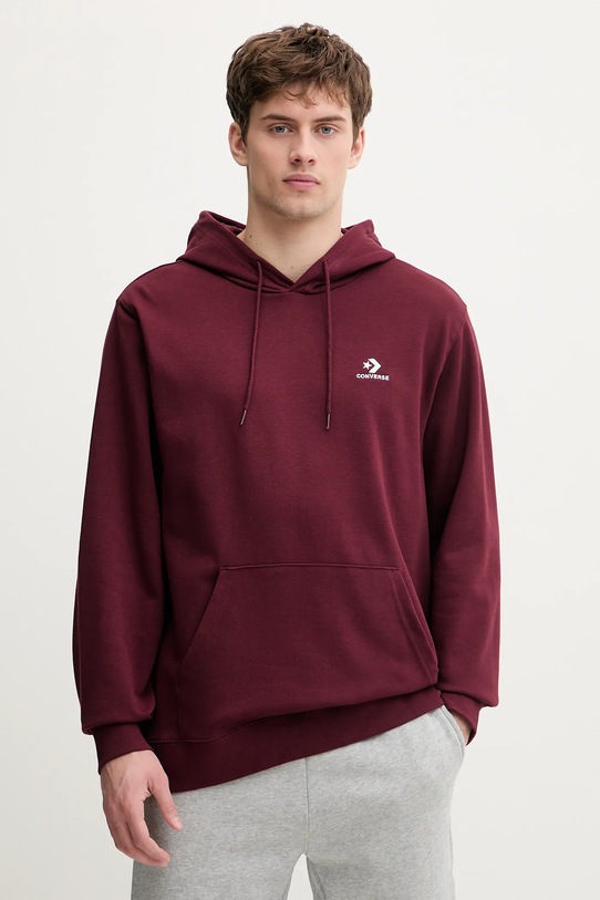 Μπλούζα Converse απλικέ μπορντό CVM5K874