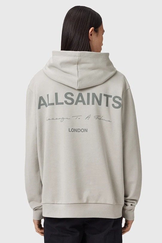 Βαμβακερή μπλούζα AllSaints FUTURE γκρί M002ND