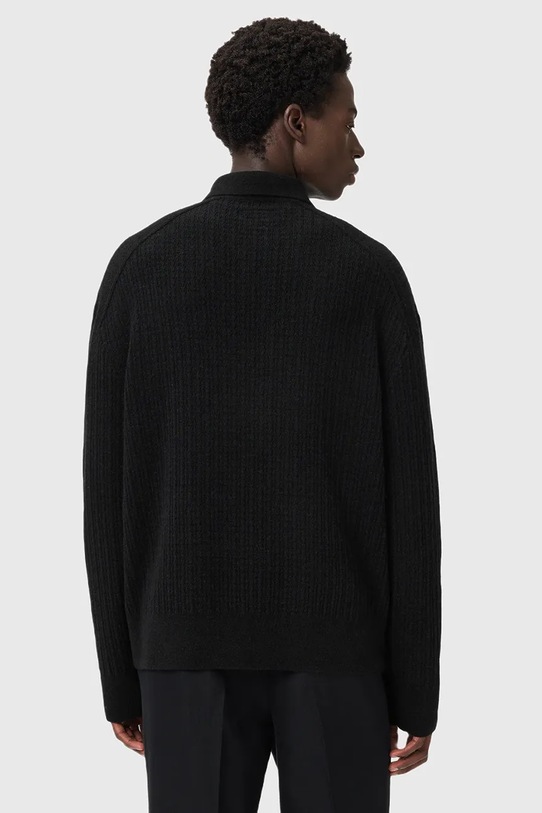 Odzież AllSaints sweter z dodatkiem alpaki JAKOB M007KD czarny