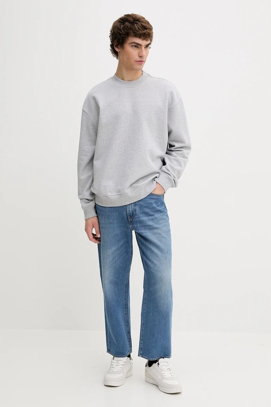 Памучен суичър AllSaints MILO M008ND сив NC25