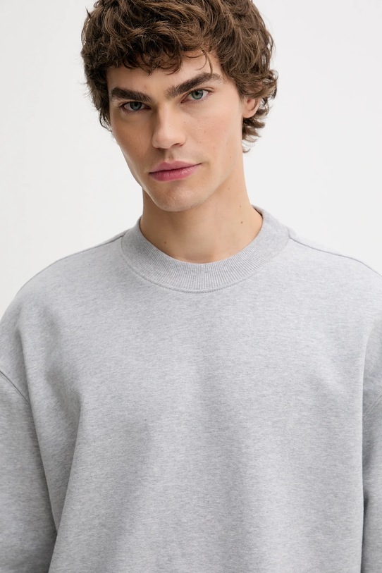 Памучен суичър AllSaints MILO сив M008ND