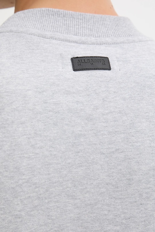 Памучен суичър AllSaints MILO M008ND сив