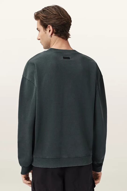 Pamučna dukserica AllSaints MILO siva M008ND