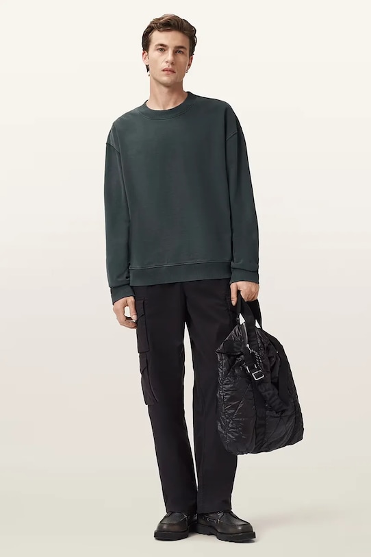 Хлопковая кофта AllSaints MILO M008ND серый