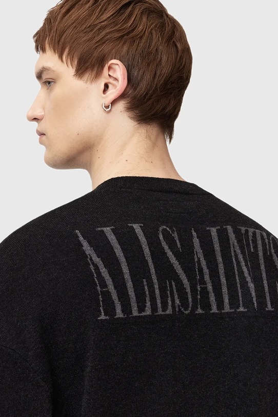 Πουλόβερ με προσθήκη μαλλιού AllSaints SKELLI μαύρο M051KD