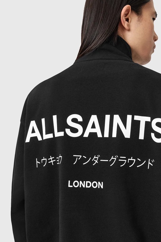 Ρούχα Βαμβακερή μπλούζα AllSaints UNDERGROUND M042NB μαύρο