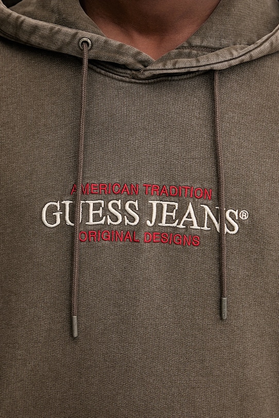 Guess Jeans bluza bawełniana M5BQ33.KCPR1 brązowy