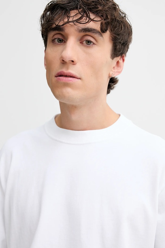 Abercrombie & Fitch longsleeve bawełniany biały KI124.5555.100