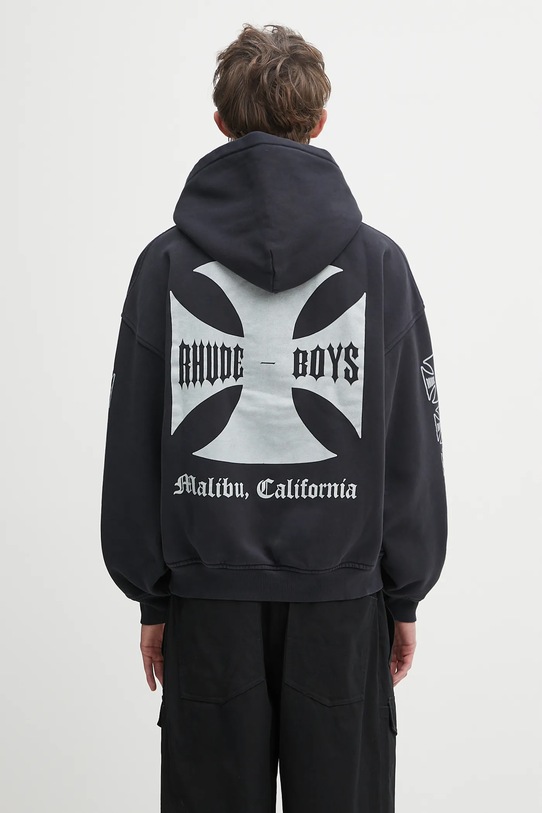 Дрехи Памучен суичър RHUDE RHPF25HO06012 черен