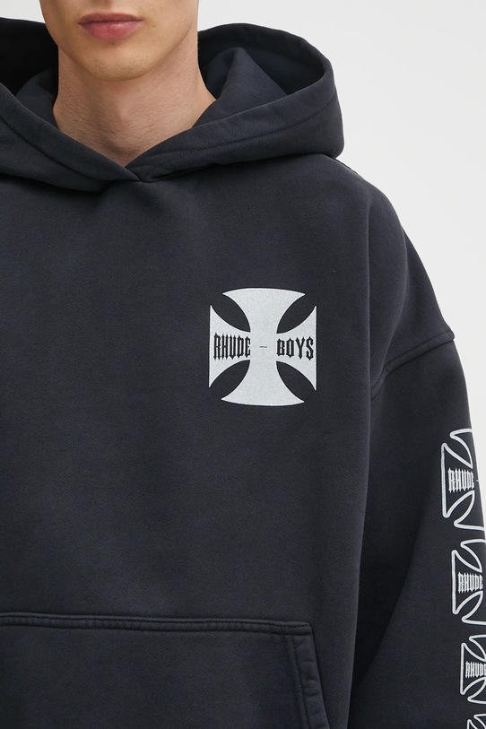 Памучен суичър RHUDE черен RHPF25HO06012