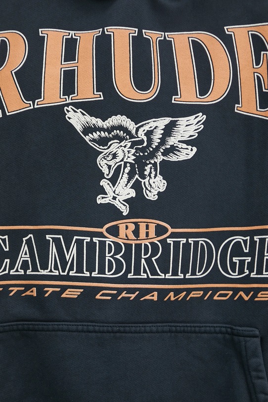 Бавовняна кофта RHUDE Cambridge State Champs чорний RHPF25HO10012