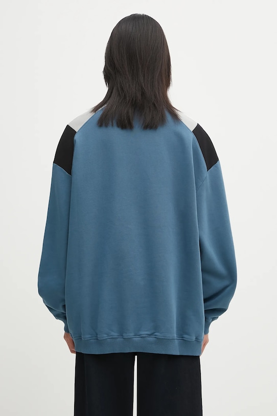 Oblečení Bavlněná mikina Martine Rose Panelled 673JS01529D modrá