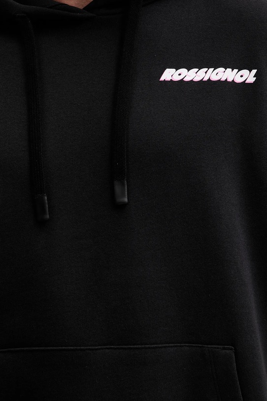 Rossignol bluza bawełniana WATERFALL RELAX RLOMS02 czarny