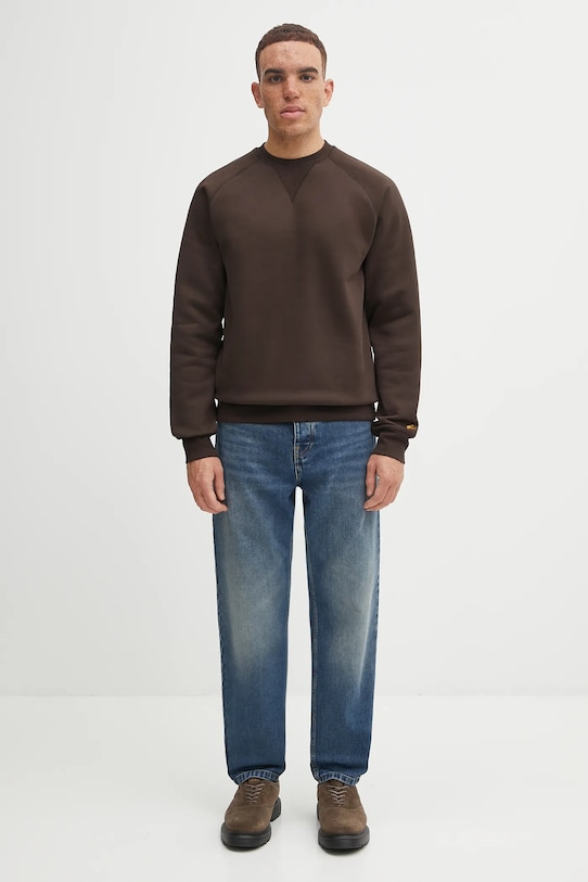 Carhartt WIP bluza Chase Sweat I033660.00WXX brązowy