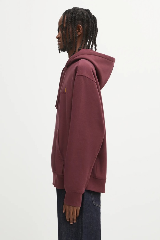 Carhartt WIP bluza Hooded American Script Sweat I028279.33KXX bordowy AW25