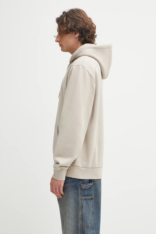 Βαμβακερή μπλούζα Carhartt WIP Hooded Script Embroidery Sweat I035392.2W1XX μπεζ AW25