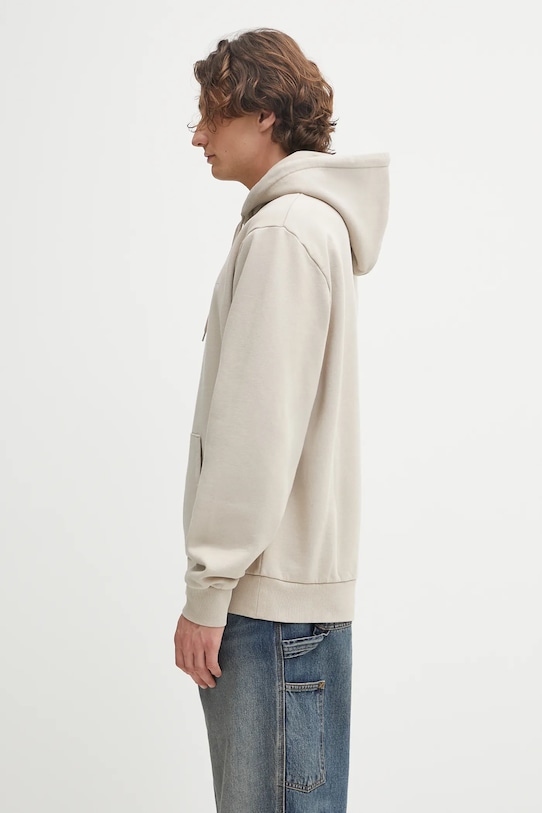 Carhartt WIP bluza bawełniana Hooded Script Embroidery Sweat I035392.2W1XX beżowy AW25