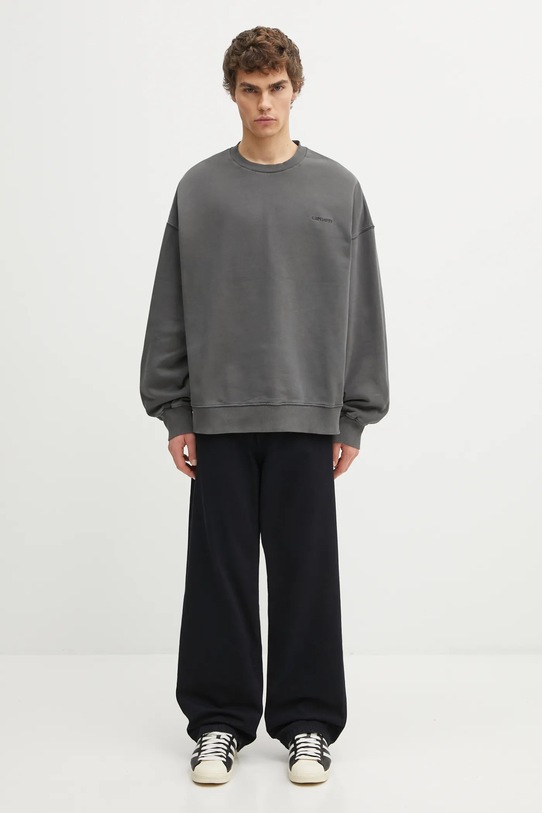 Хлопковая кофта Carhartt WIP Benton Sweat I035436.87GD серый