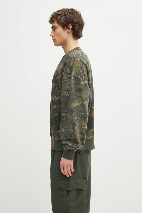 Бавовняна кофта Carhartt WIP Benton Sweat I035436.38TGD зелений AW25