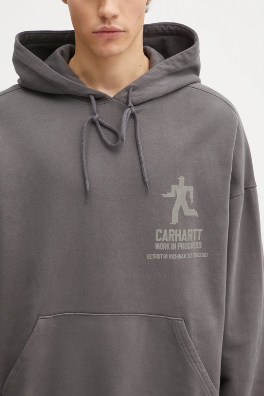 Хлопковая кофта Carhartt WIP Hooded Distance Sweat серый I035639.874J