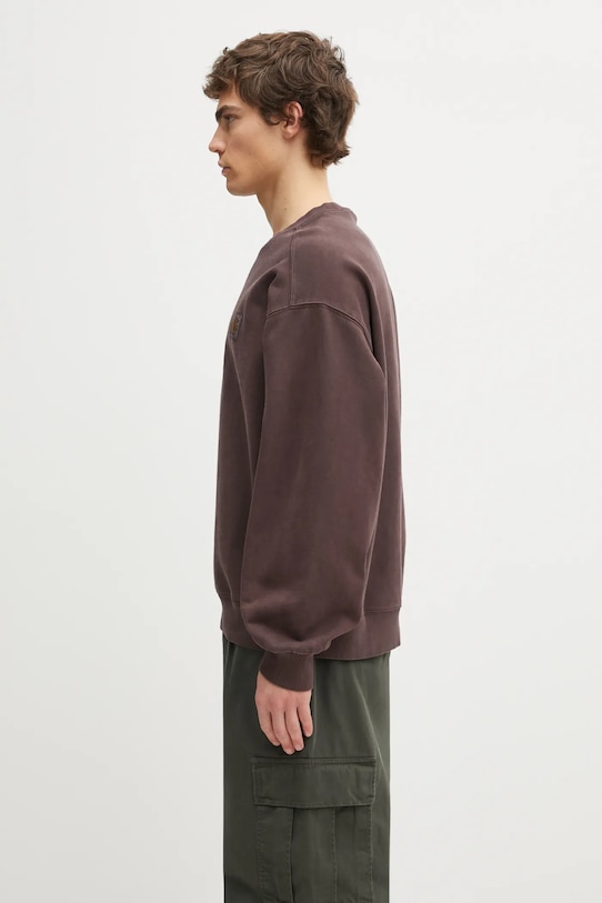 Бавовняна кофта Carhartt WIP Vista Sweat I029522.33HGD коричневий AW25