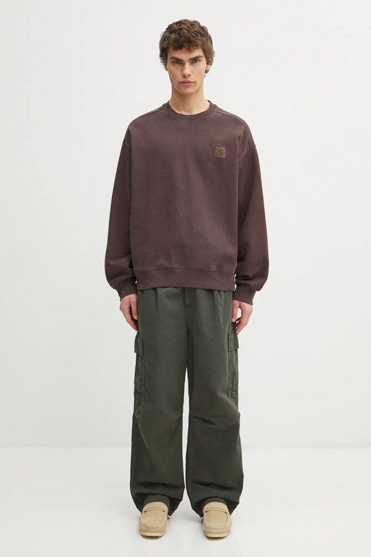 Бавовняна кофта Carhartt WIP Vista Sweat I029522.33HGD коричневий