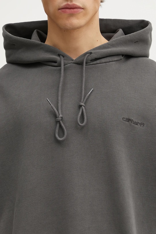 Carhartt WIP bluza bawełniana Hooded Benton Sweat szary I034589.87GD