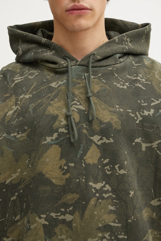 Carhartt WIP bluza bawełniana Hooded Benton Sweat zielony I034589.38TGD
