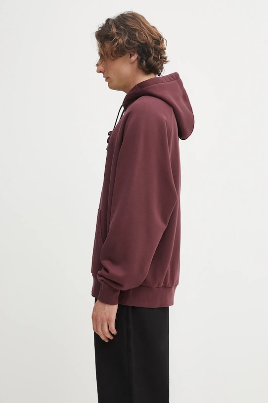 Carhartt WIP bluza bawełniana Hooded Ray Sweat I035640.33KXX bordowy AW25